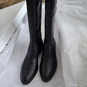 Calvin Klein Priya Cow Leather Black Women's Long Boots